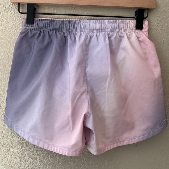 Girls' Adidas Aeroready Pink/Purple Ombré Shorts, Medium (10/12) - Picture 2 of 7